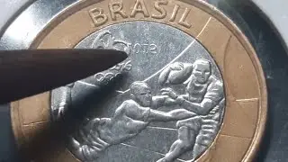 MOEDA DE 1 REAL 2015 COM ERRO ESPETACULAR DA CASA DA MOEDA DO BRASIL