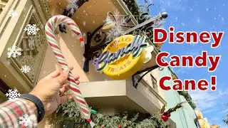 How to Get  A Famous Disneyland Candy Cane! Handmade at Trolley Treats December 2021