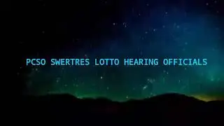 🔴WATCH!!The PCSO SWERTRES LOTTO HEARING OFFICIALS.