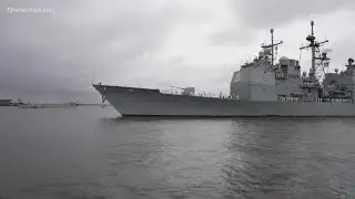 Navy decommissions guided-missile cruiser USS Monterey in Norfolk