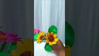 Egg Tray Sunflower Making #shorts #youtubeshorts #diy #eggtray #sunflower #flowercraft #trending