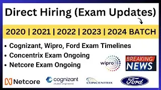Biggest Hiring Exam Updates | Cognizant, Wipro, Ford, Netcore | Exam in Jan 2024 | Timelines?