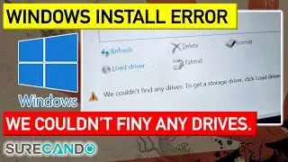 FIX We couldn't find any drives. To get a storage driver, click Load Driver. Live Repair. Windows