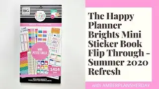 The Happy Planner Brights Mini Sticker Book Flip Through - Summer 2020 Refresh