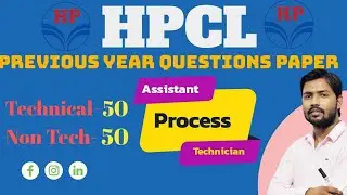 HPCL|| HINDUSTAN PETROLEUM CORPORATION LTD|| PREVIOUS YEAR QUESTION PAPER FOR CHEMICAL ENGINEERING||