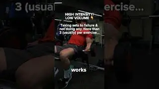 High Intensity/Low Volume training ONLY works IF&hellip; #shorts #advice #bodybuilding #fitness