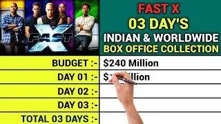 Fast X Box Office Collection Day 3, Fast X Day 3 Total Worldwide Collection | Vin Diesel