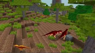 Flying with wild mobs  - DinoCraft (Survival Game)