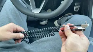 Tesla Retractable Phone Charging Cable | L Shaped, 60W Fast Charging, Tidy Interior