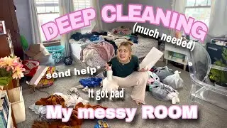DEEP CLEAN and ORGANIZE my room with me *completely decluttering neglected crevices*