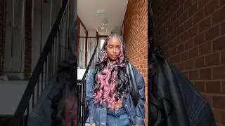 Pink Peekaboo Boho French Curl Braids. #frenchcurlbraids #bohofrenchcurlbraids