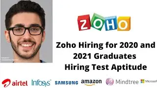 Aptitude Test Zoho Software Developer Hiring 2020 and 2021 Batch