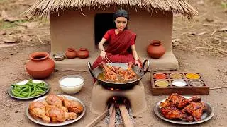 🔥🍗 Miniature Doll Makes Spicy Tandoori Chicken | Indian Village Tiny Kitchen ASMR