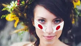 Use flag face masks to create cool pictures.