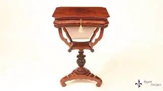 Antique William IV Flame Mahogany Work Table