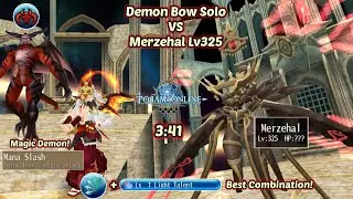 Toram Online - Demon Bow Solo VS High Difficulty Boss Merzehal Lv325 (3:41)