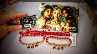 Red Crystal Stretch Bracelet Tutorial with John Bead Curiosities Box Best Friends Forever 