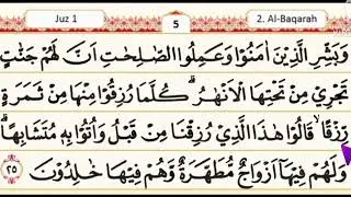 BELAJAR NGAJI QURAN Cara Mudah Membaca Alquran pelan-pelan dengan Tartil Surah Albaqoroh 25