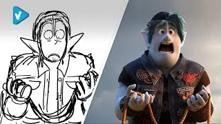#Pixar Guide: Ian and Barley Cross the Trust Bridge from Onward | Pixar Side-By-Side
