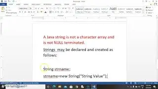 Java Strings Part1