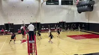 09/15/2025 JV Volleyball: Freshman year. @ Newfield. Kali Setting