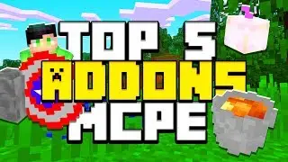 TOP 5 BEST ADDONS FOR MCPE (2019) | Thors Hammer, 3D Items, Furniture & More!