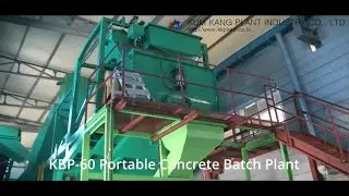 이동식 콘크리트 배치플랜트 설치 Concrete Batching Plant (KBP-60) / Installation and Production Site