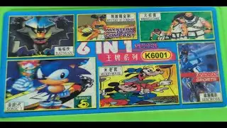 Exploring Cool 8 bit (NES/Famicom) Video Game Multicart (6 in 1) K6001 - Sonic 5, Mystery of Company