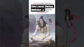 How to Meditate Like Shiva 🔱#shiva #krishnamurti #shyamsundar