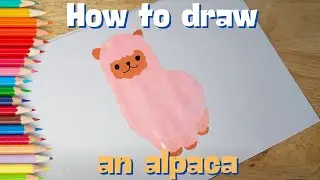 How to draw an alpaca | Cute drawing | Easy drawing