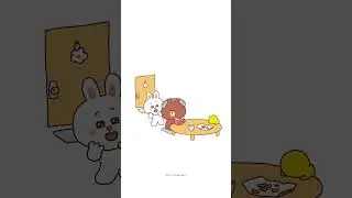 Bathroom etiquette while dating 🐻 연애 중 화장실 에티켓 🤎 LINE FRIENDS #love #couple