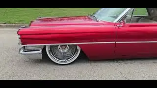 The 1963 Cadillac Coupe Deville #bagged #baggedlifestyle #spokesandvogues #kandypaint