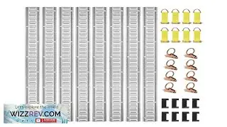 VEVOR E Track Tie Down Rail Kit 32PCS 5' E Tracks Set Includes 8
