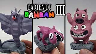 NUEVAS Figuras de Garten of BanBan 3 FANGAME Silent Steve, Chef Pigster, Lazcat Plastilina / HOW TO