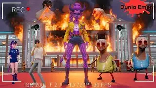 Yuta Mio Panik CCTV Merekam HAMOOD HABIBI dan Anomali Membakar Sekolah 😱🔥| Sakura School Simulator