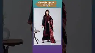 Winter Embroidered Suit with Wool Printed Shawl #embroideredsuit #wintersuit