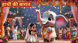 Hathi Ki Barat | Elephant Wedding Cartoon | Funny Kids Rhyme. 