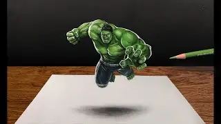 How to draw|3d art|draw Hulk|Marvel |  #3ddrawing