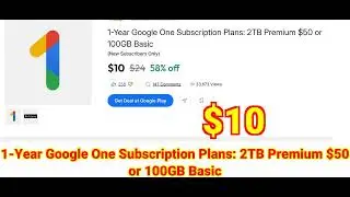2025-12-25 1-Year Google One Subscription Plans 2TB Premium $50 or 100GB Basic