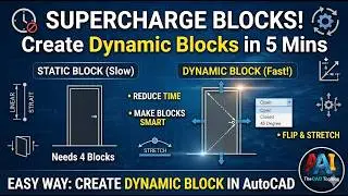 Easy Way to Create Dynamic Block in AutoCAD | Use & Difference from Block | #AutoCAD #civil3d