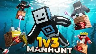 PC vs Mobile Manhunt 1v3 (Not Scripted)