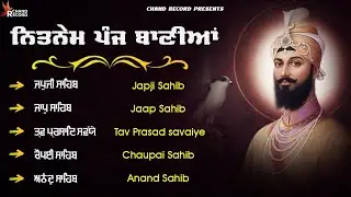 ਪੰਜ ਬਾਣੀਆ - Nitnem Sahib Full Path | Panj Bania With Lyrics | 5 Bania