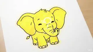 My Yellow Elephant Comes Alive From A Drawing