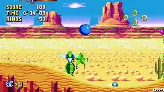&lrm;⁨@FastProtagonist⁩&nbsp; world ranking speedrun Mirage Saloon Act 2 Sonic Mania 0'36