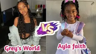 Shocking Transformation😱 Greys World vs Ayla Faith 😲 From Kids to Stars Transformation