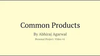 Common Products | All About Indian Textile | Video #4