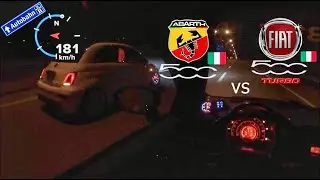 185Hp+ Fiat 500 1.4 Turbo Stage2 vs 200Hp+ Abarth 500 Stage2+