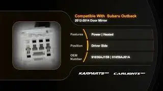 For Subaru Outback 2012-2014 Door Mirror Driver Side Power Heated Paint to Match