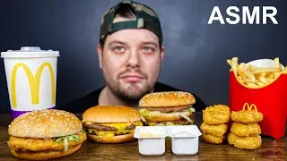 ASMR MOST POPULAR FOOD AT MCDONALDS (BIG MAC, McCHICKEN, DOUBLE CHEESEBURGER, CHICKEN NUGGETS)
