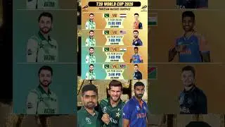 🇵🇰 Pakistan&rsquo;s T20 World Cup 2026 Match Schedule is Out!🇵🇰.#T20WorldCup2026 #PakistanCricket #PAKvNED